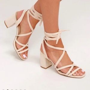 COPY - Lulus nude wrap around heels